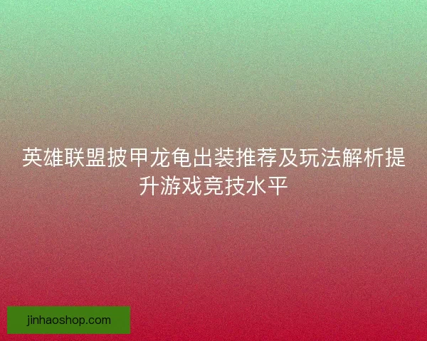 英雄联盟披甲龙龟出装推荐及玩法解析提升游戏竞技水平