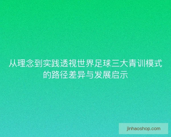 从理念到实践透视世界足球三大青训模式的路径差异与发展启示 从理念到实践透视世界足球三大青训模式的路径差异与发展启示